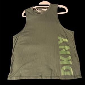 DKNY Green Sleeveless Tank Top